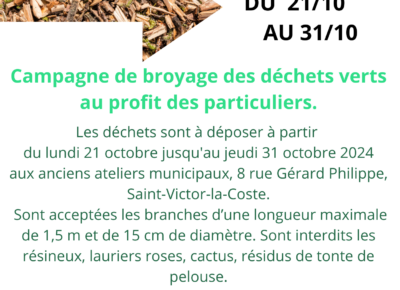 Campagne de broyage