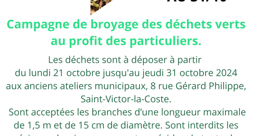 Campagne de broyage