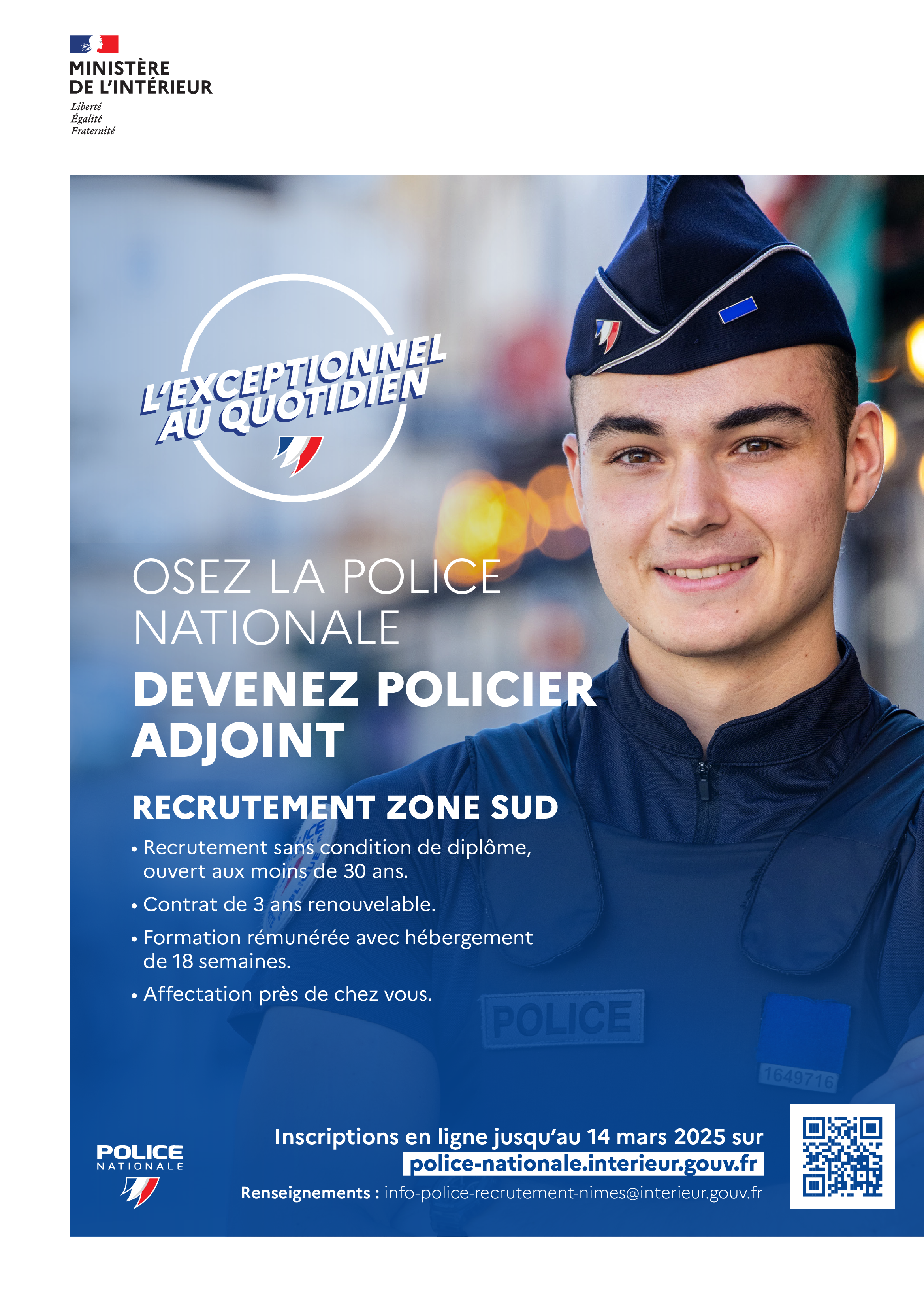 Recrutement Police Nationale