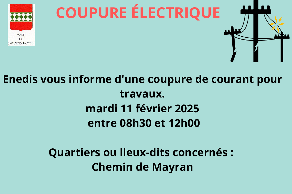 Coupure électrique